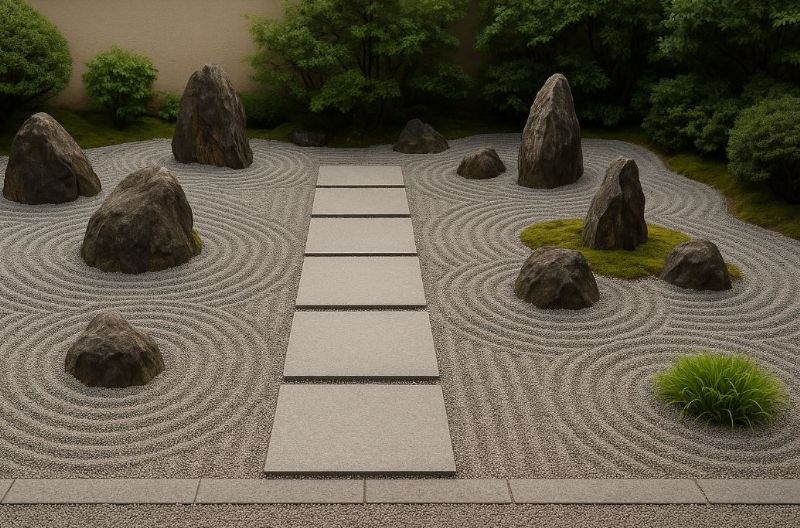 枯山水造景好優雅！平板磚鋪設技巧與設計重點解析